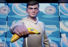 Pedri hecho avatar para un videojuego que impulsa el consumo de plátano de Canarias entre los jóvenes.