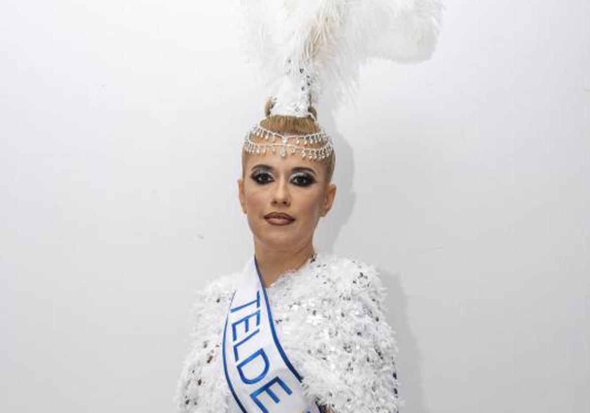 Imagen de Yasmina Díaz Suárez, candidata a reina del carnaval de Las Palmas de Gran Canaria.