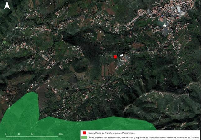 Localización que se baraja para la planta de transferencia de San Mateo.