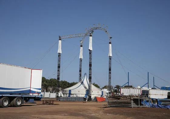 Instalación circense en Arrecife.