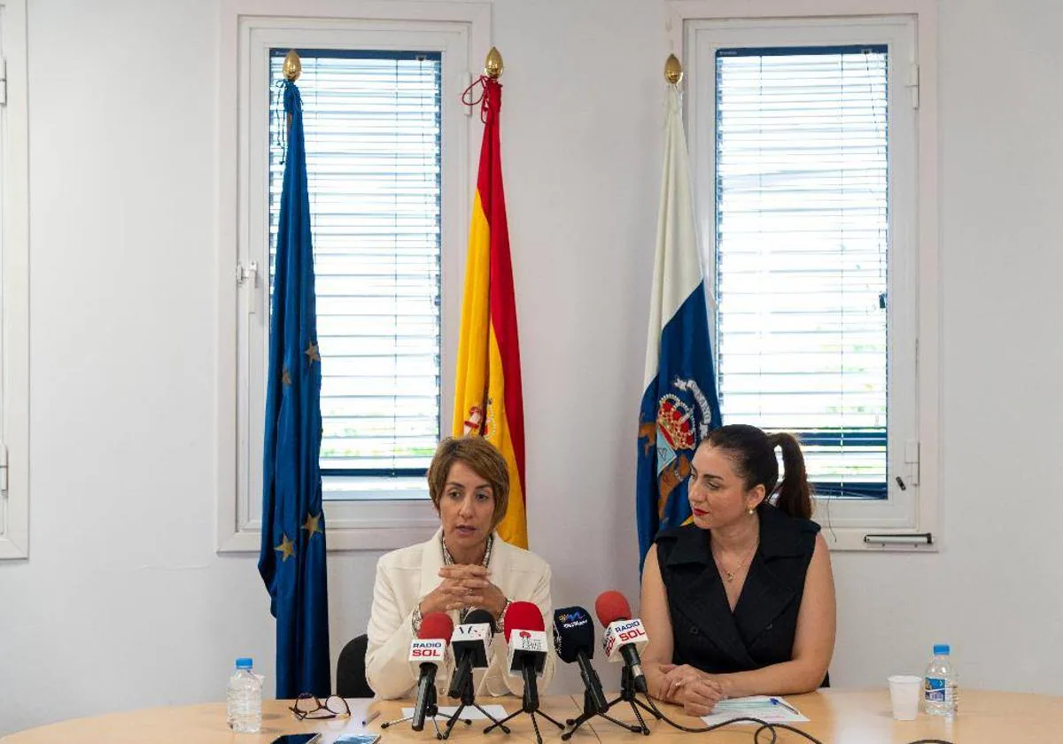 Onalia Bueno y Vidina Cabrera, durante su comparecencia.