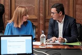 Imagen de archivo del consejero canario de Obras Públicas, Pablo Rodríguez, y la consejera de Presidencia Justicia e Igualdad, Lady Nieves Barreto.