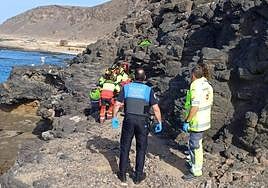 Imagen del rescate en El Confital.