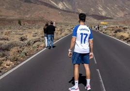 TheGrefg, en su ascenso al Teide el año pasado.