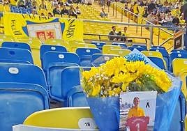 El asiento de Marc Smit en el estadio de Gran Canaria.