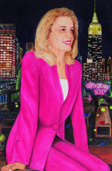 'Helena en New York', 2022. Acrílico sobre lienzo. 90x60 cm.