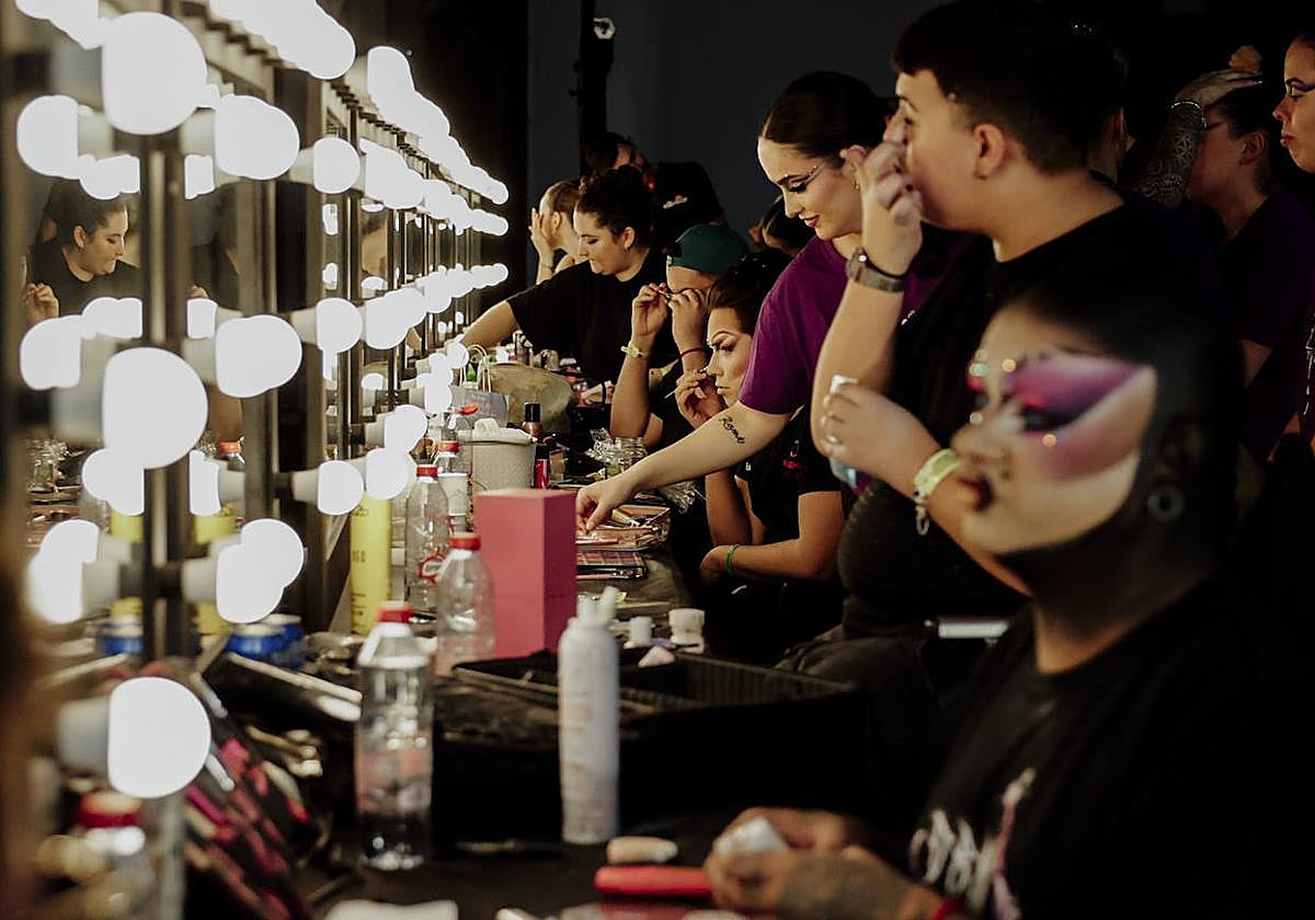 Imagen tomada en el 'backstage' de la preselección drag el pasado 28 de enero.