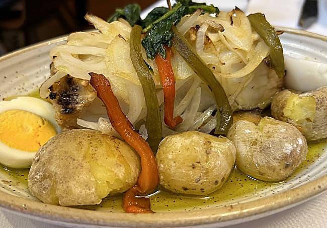 Bacalao alto assado.
