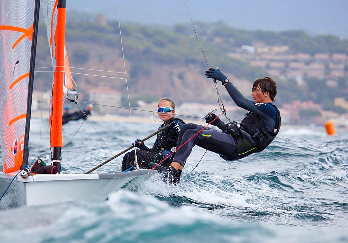 Los polacos Ewan Lewandowska y Kzysztof Krolik, durante la MedSailing 2024.
