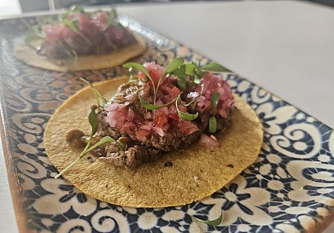 Taco de carrillera de ternera.