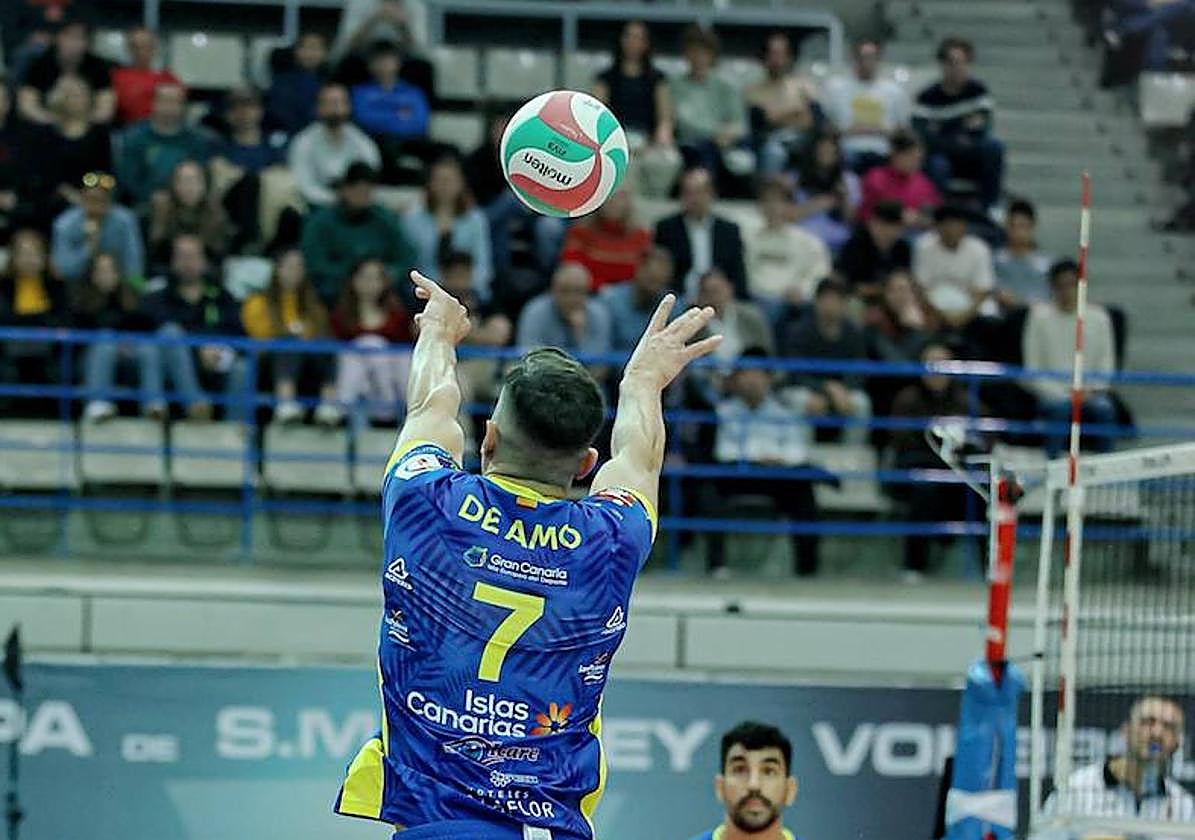 De Amo, uno de los referentes del Guaguas, en acción durante esta fase final de la Copa del Rey.