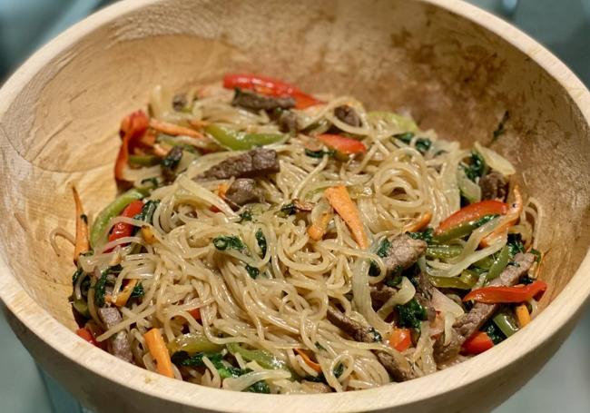 Japchae coreano