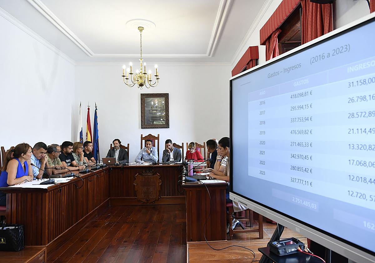 Imagen del pleno extraordinario de noviembre de 2023 que trató el cierre de la escuela.