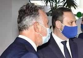 Ángel Víctor Torres y José Luis Ábalos, en una visita del primero a la capital grancanaria a finales de 2020.