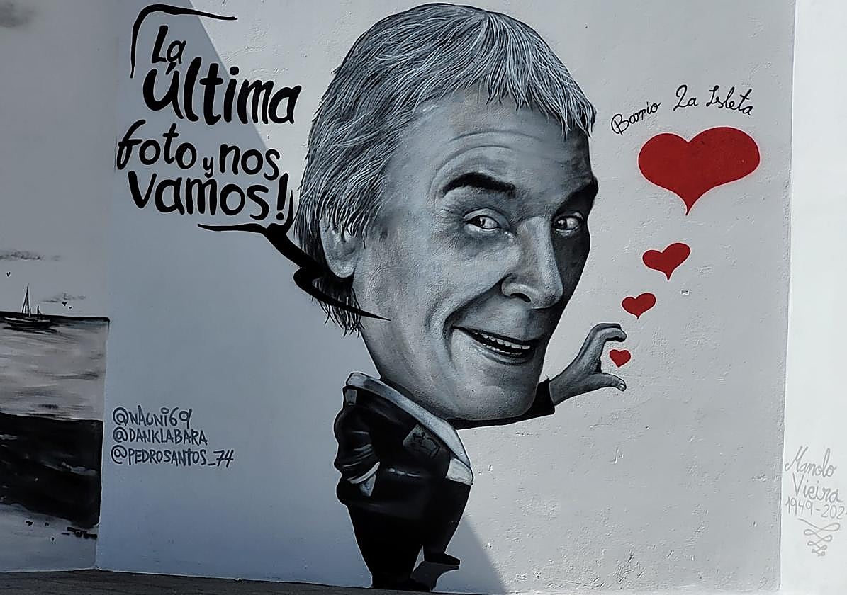 Mural de homenaje a Manolo Vieira en La Isleta, obra de Nagni69, DanklaBara y PedroSantos_74.