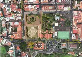 Recreación del resultado final de la remodelación del centro urbano de Santa Brígida.