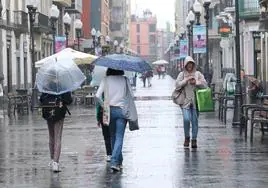 Cielo encapotado y con lluvia en Gran Canaria: una escena que no se había prodigado en los últimos meses pese a ser invierno