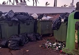 Basura acumulada en el fin de semana en suelo sureño.