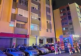 Imagen del edificio afectado por el fuego.