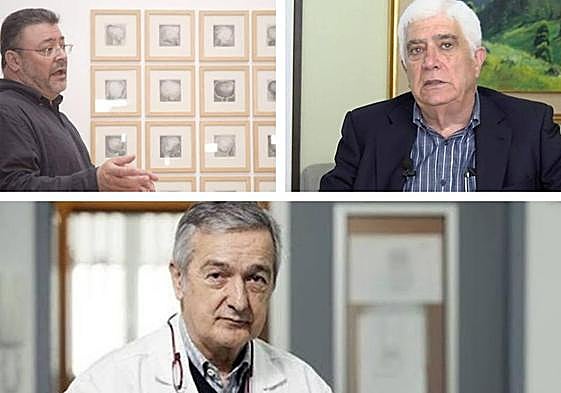 Imagen de los tres galardonados de los Premios Canarias 2024: Gonzalo González, Eduardo Aznar y Basilio Valladares.