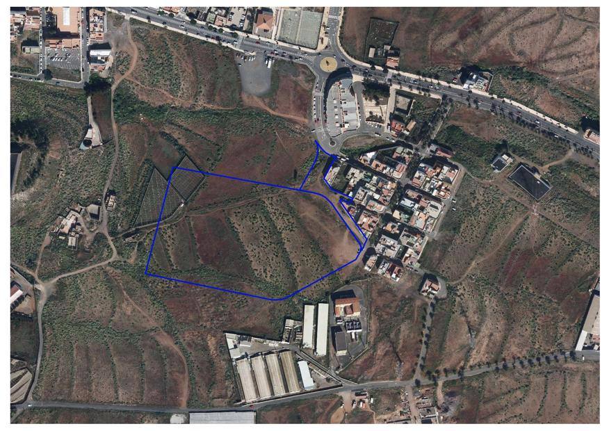 Imagen de la parcela de El Santísimo en la que se ubicará la infraestructura sanitaria y deportiva.