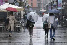 Imagen de lluvia en Las Palmas de Gran Canaria.