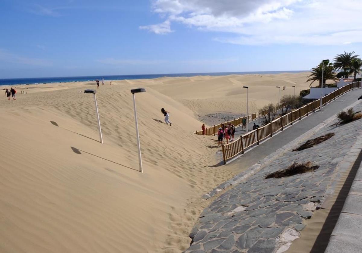 San Bartolomé propone una acción de choque para sacar la arena de las dunas del paseo