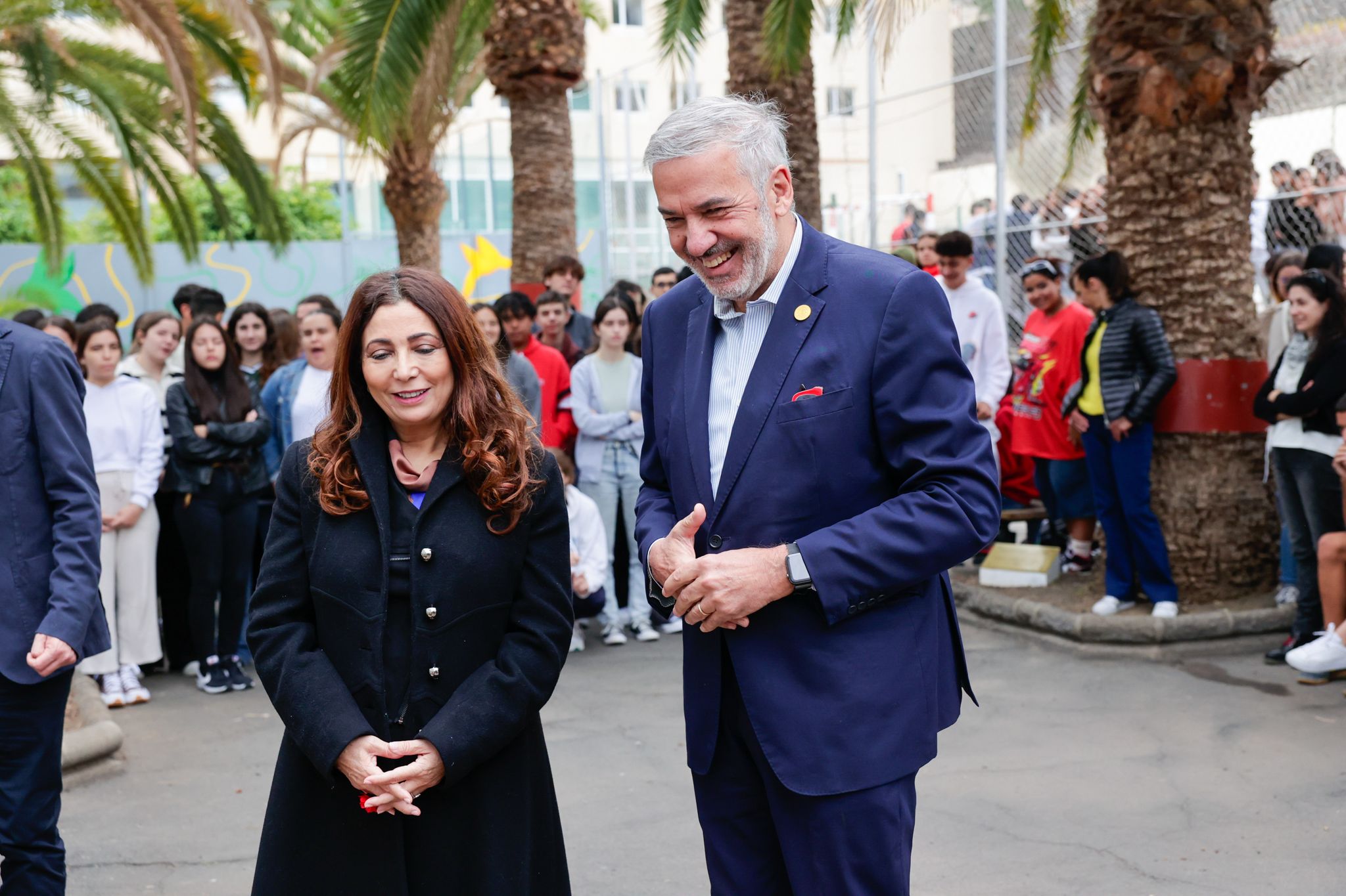 La visita de Ouided Bouchamaoui al IES Peréz Galdós, en imágenes