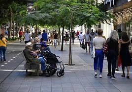 Imagen de archivo de la zona comercial de Mesa y López.