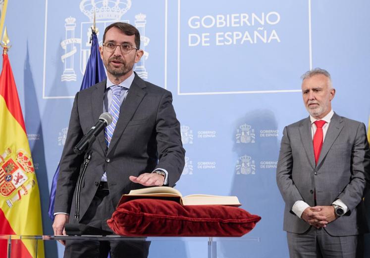 Antonio Olivera, al tomar posesión como jefe de gabinete del ministro Torres.