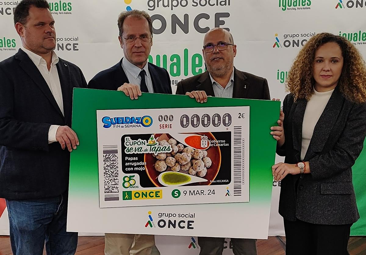 Imagen de la presentación del cupón de la ONCE de este sábado 9 de marzo.