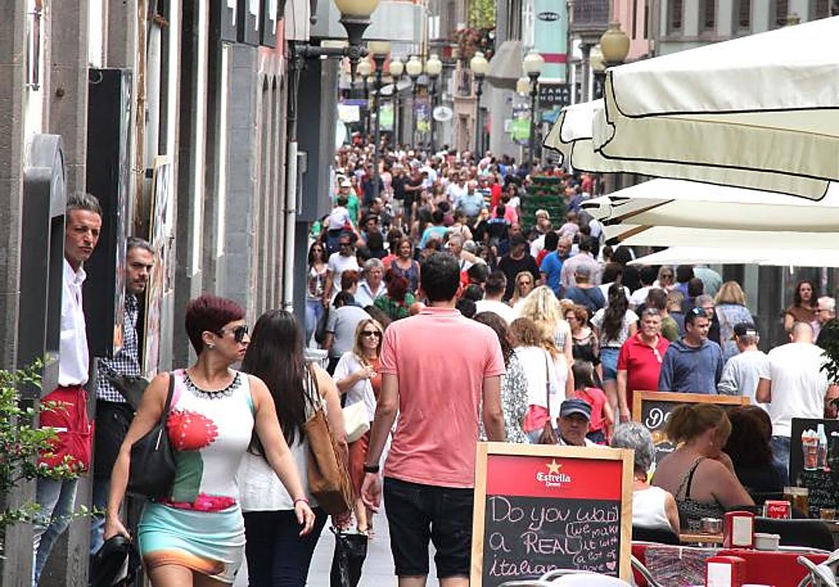 Zona comercial de Triana en Las Palmas de Gran Canaria.
