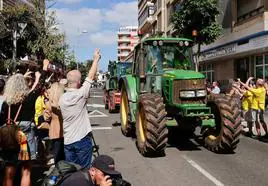 Tractores en la manifestación del 21 de febrero que acabó en Las Palmas de Gran Canaria.