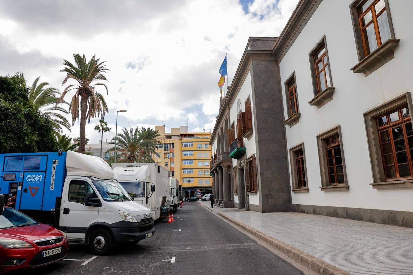 La Delegación del Gobierno de Canarias se convierte en un plató de cine