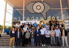 Participantes en la asamblea general del Clúster Audiovisual de Canarias, en el marco del MiradasDoc.