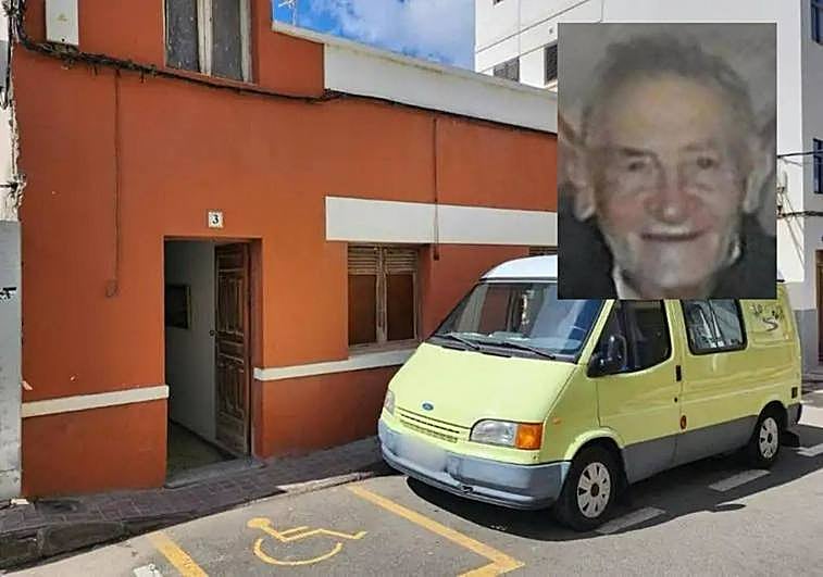 Vivienda donde fue hallado Domingo, al que no se veía desde octubre junto su foto.