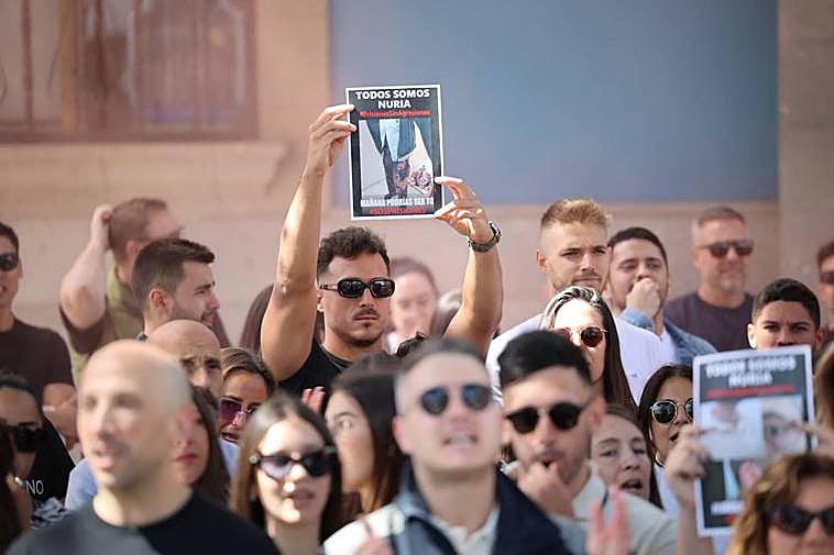 Manifestación del personal de prisiones este viernes en Las Palmas de Gran Canaria.