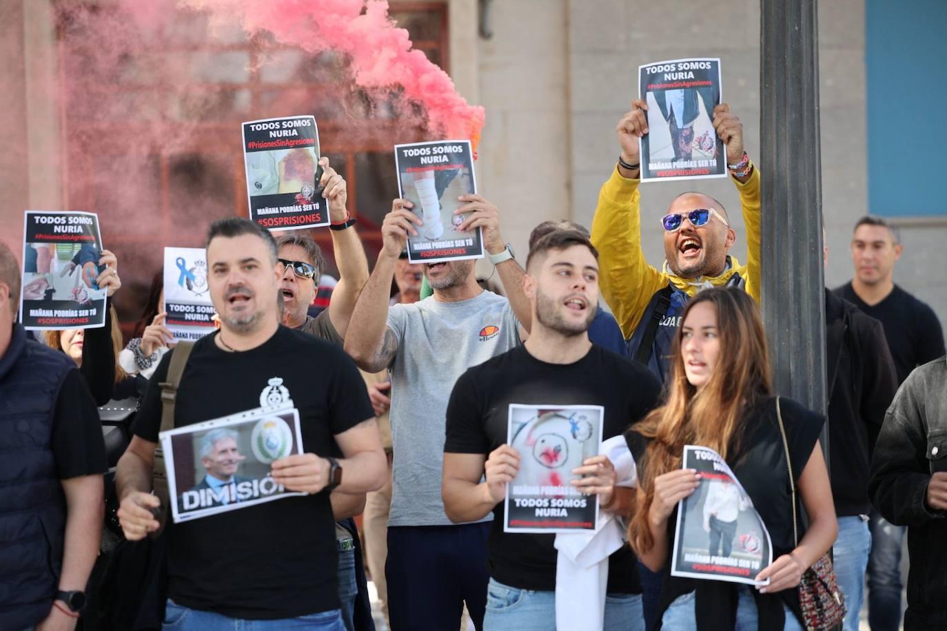La manifestación de los funcionarios de prisión, en imágenes
