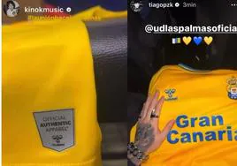 Los artistas han mostrado las camisetas del la UD Las Palmas a través instagram.