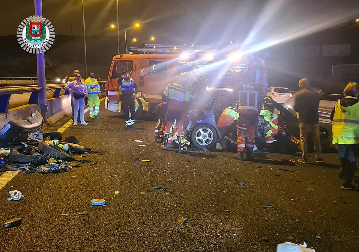 Imagen secundaria 1 - Imágenes del accidente.