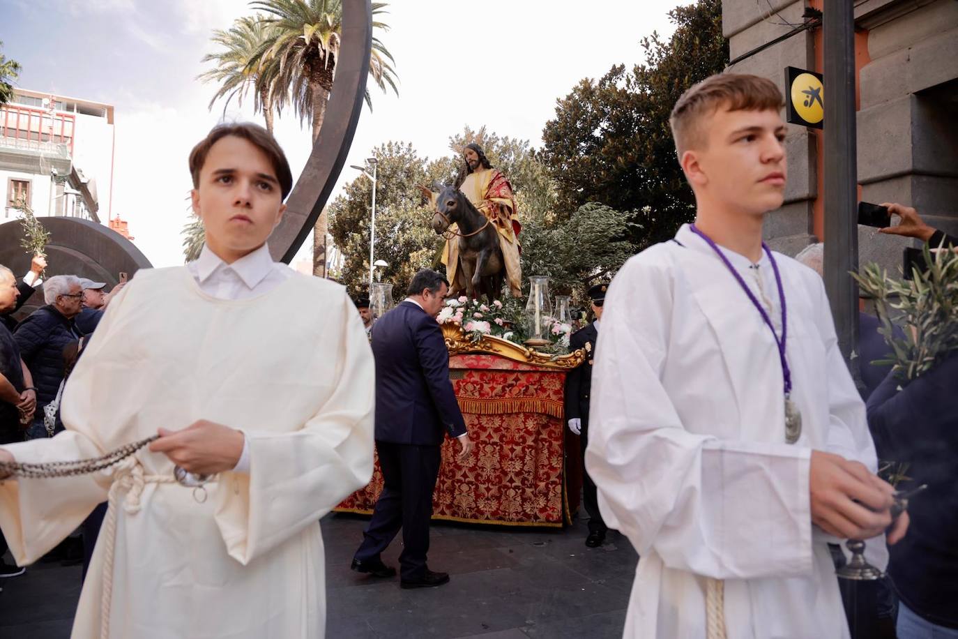 La procesión de La Burrita en la capital grancanaria, en imágenes