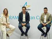 María Fernández, Pablo Rodríguez (c) y Alejandro Marichal presentaron la convención de CC de Gran Canaria.