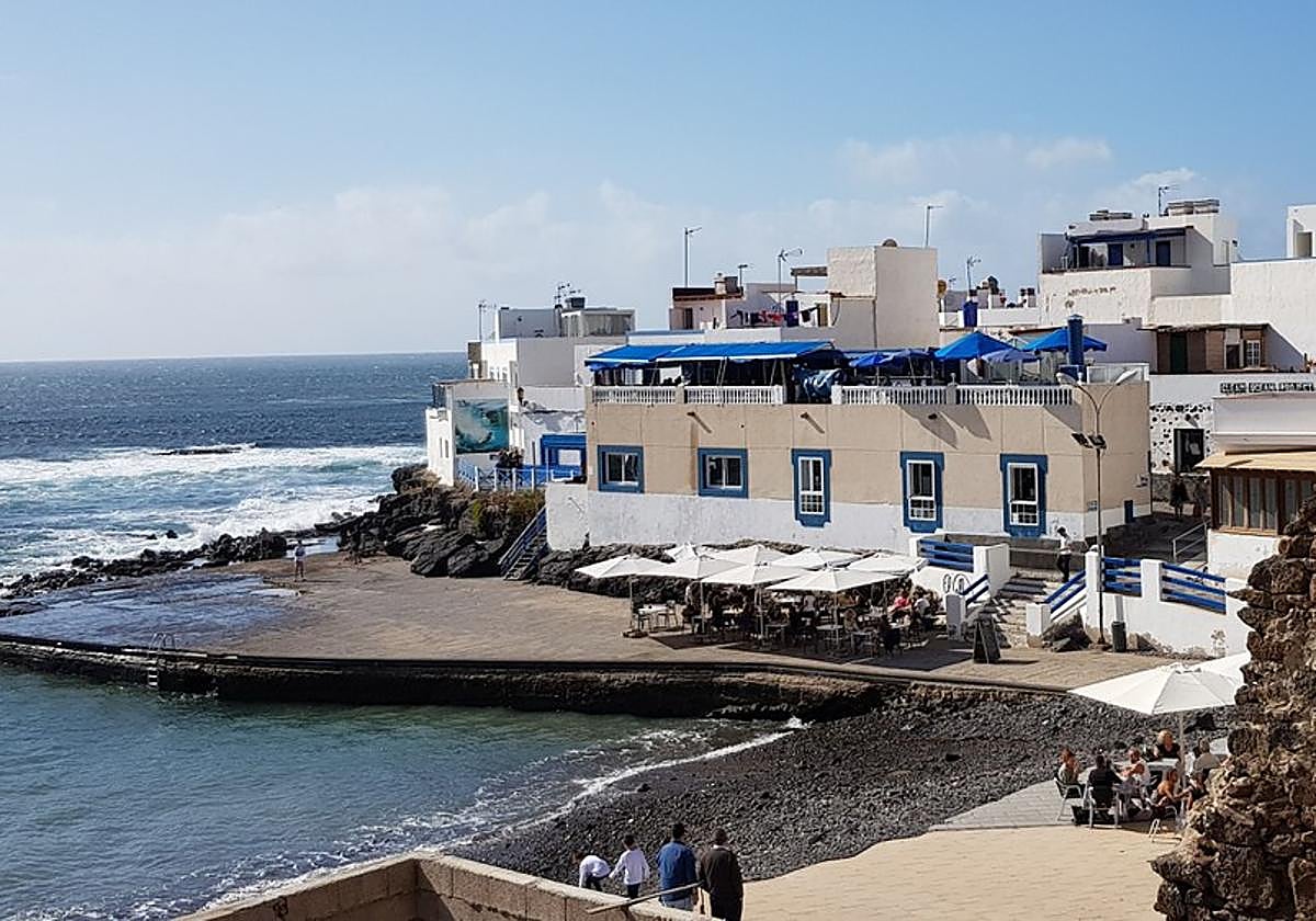 Entorno del muelle chico, en El Cotillo, en el municipio de La Oliva.