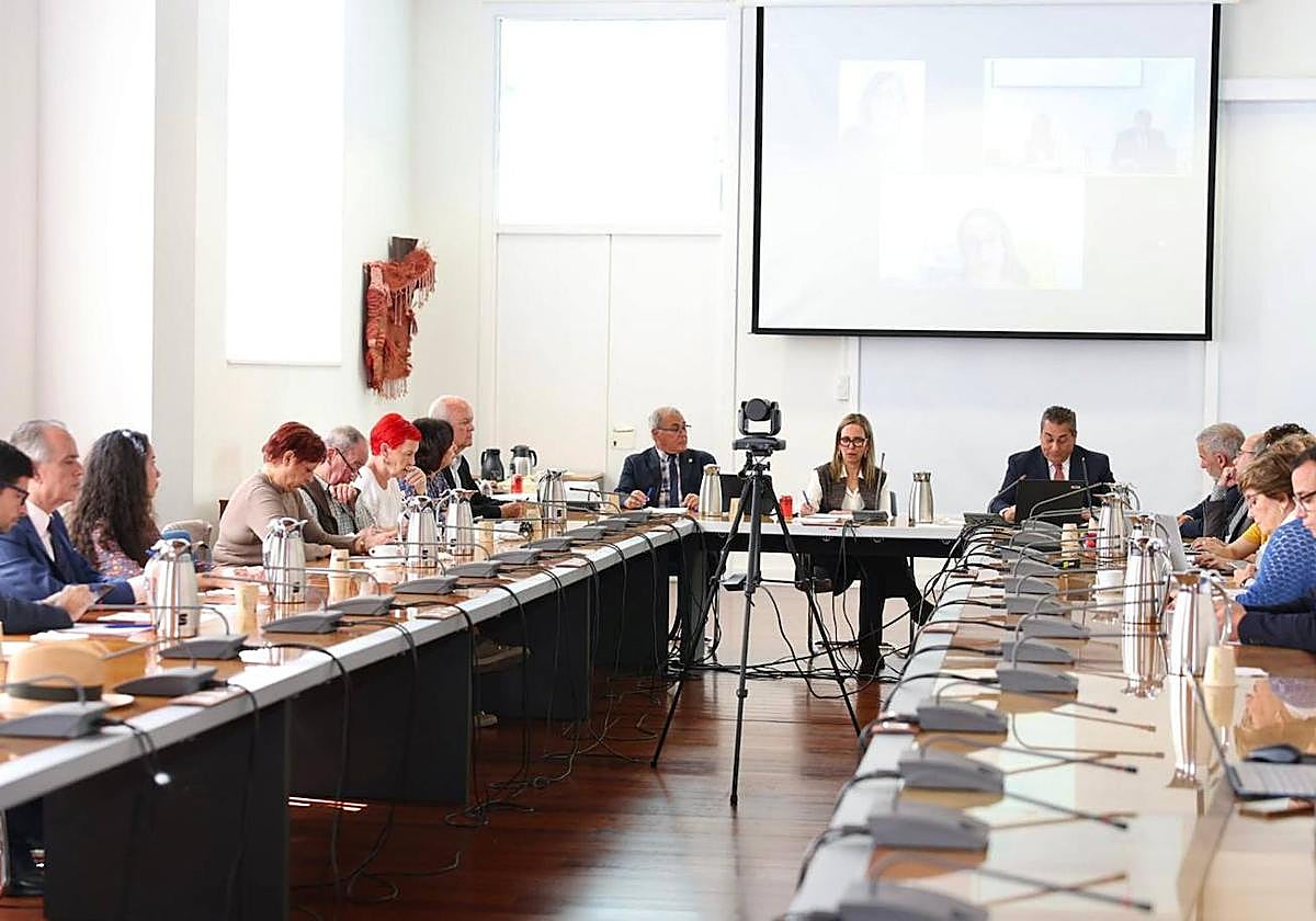 Imagen de archivo de una reunión del Consejo Social de la ULPGC.