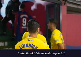 Imagen de la situación entre Naval y Kirian en el túnel de vestuarios.