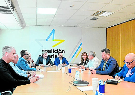 Los nacionalistas concurrirán en alianza con el PNV. El Comité Ejecutivo de CC, en su reunión de este martes.