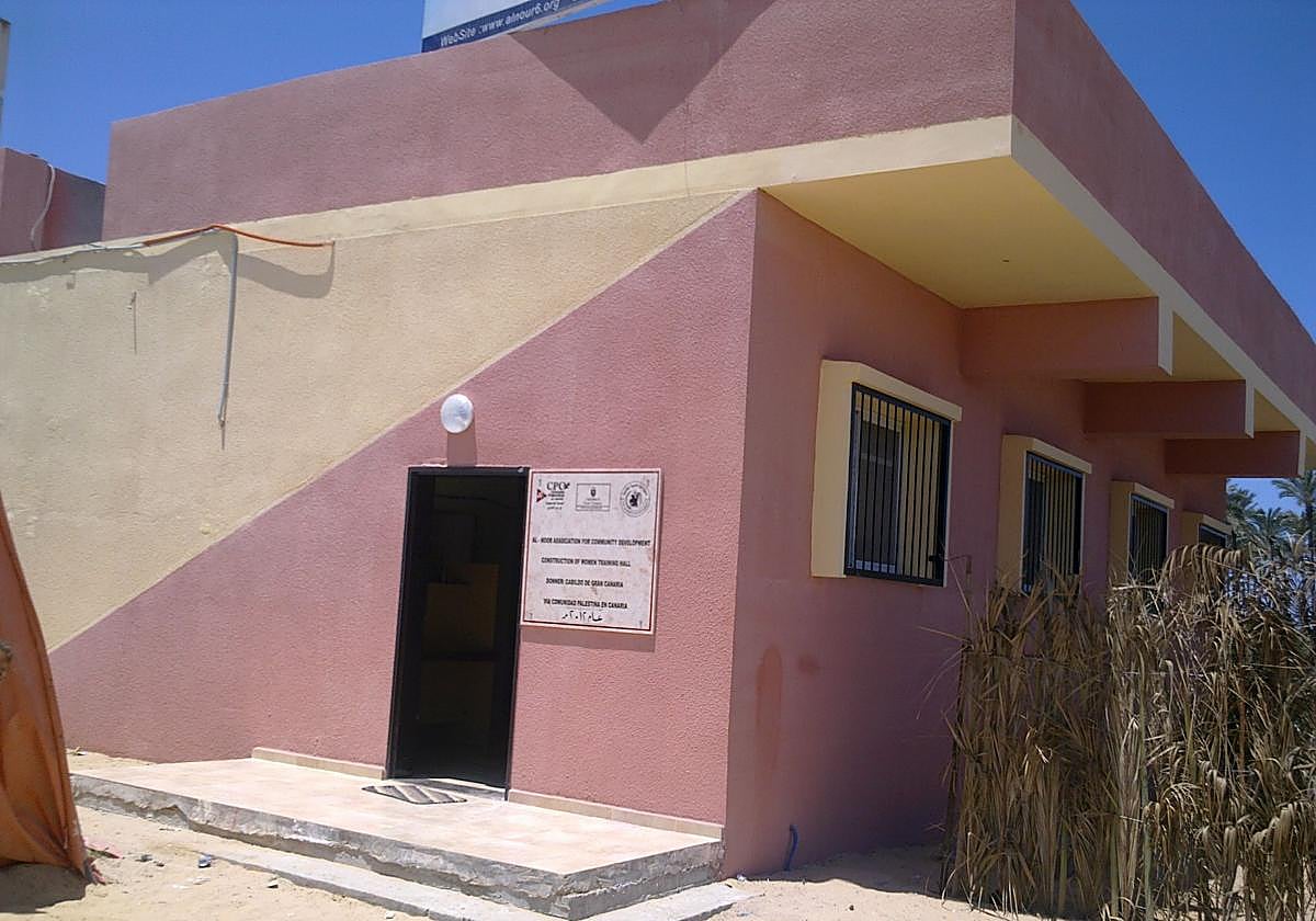 Así era el centro social de Gaza cofinanciado por el Cabildo de Gran Canaria
