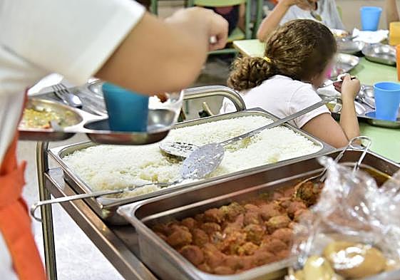 Imagen de archivo de un comedor escolar en la capital grancanaria.