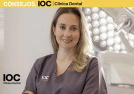 Dra. Elena Ojeda, odontóloga especialista en estética dental y periodoncia avanzada y la otra mitad del alma de IOC Clínica Dental.