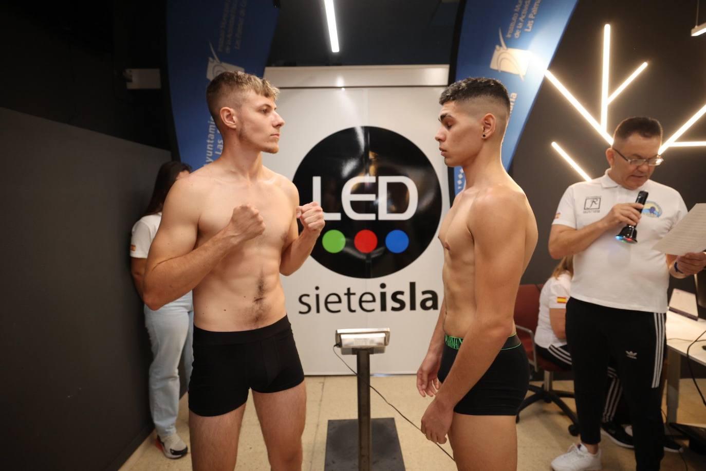 El pesaje para el Campeonato de Canarias de Boxeo, en imágenes